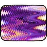 Purple And Yellow Zig Zag Double Sided Fleece Blanket (Mini)  35 x27  Blanket Back