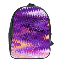 Purple And Yellow Zig Zag School Bags (xl) 