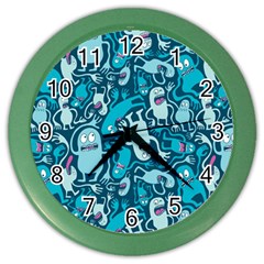 Monster Pattern Color Wall Clocks by BangZart