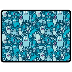 Monster Pattern Double Sided Fleece Blanket (large) 