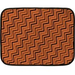 Brown Zig Zag Background Double Sided Fleece Blanket (Mini)  35 x27  Blanket Back