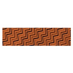 Brown Zig Zag Background Satin Scarf (oblong)