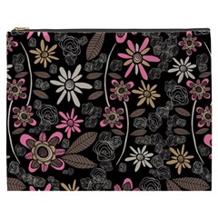 Flower Art Pattern Cosmetic Bag (xxxl)  by BangZart