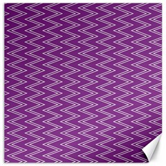 Zig Zag Background Purple Canvas 12  X 12  