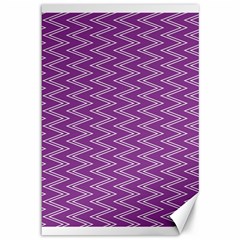 Zig Zag Background Purple Canvas 12  X 18   by BangZart