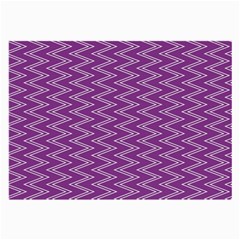 Zig Zag Background Purple Large Glasses Cloth by BangZart