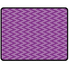 Zig Zag Background Purple Fleece Blanket (medium)  by BangZart