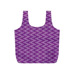 Zig Zag Background Purple Full Print Recycle Bags (s) 