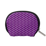 Zig Zag Background Purple Accessory Pouches (Small)  Back