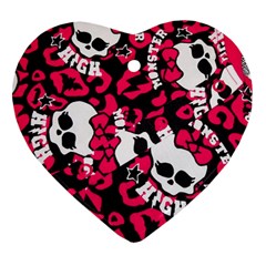 Mattel Monster Pattern Heart Ornament (two Sides) by BangZart