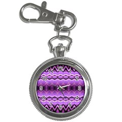 Purple Pink Zig Zag Pattern Key Chain Watches by BangZart