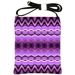 Purple Pink Zig Zag Pattern Shoulder Sling Bags