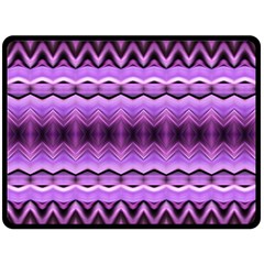 Purple Pink Zig Zag Pattern Double Sided Fleece Blanket (large) 