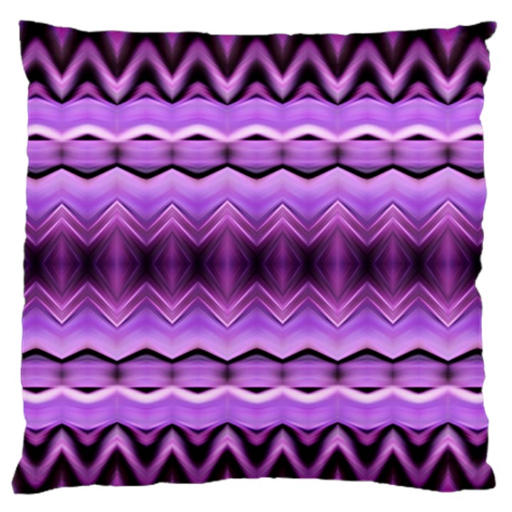 Purple Pink Zig Zag Pattern Standard Flano Cushion Case (Two Sides)