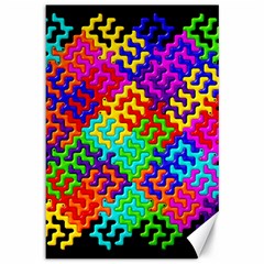 3d Fsm Tessellation Pattern Canvas 12  X 18   by BangZart