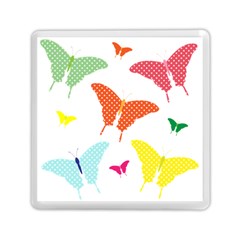 Beautiful Colorful Polka Dot Butterflies Clipart Memory Card Reader (square)  by BangZart