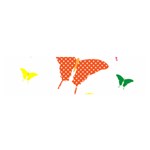 Beautiful Colorful Polka Dot Butterflies Clipart Satin Scarf (Oblong) Front