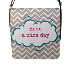 Have A Nice Day Flap Messenger Bag (l) 