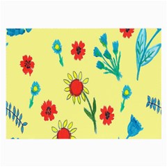 Flowers Fabric Design Large Glasses Cloth by BangZart