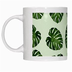 Leaf Pattern Seamless Background White Mugs by BangZart