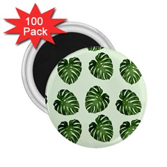 Leaf Pattern Seamless Background 2 25  Magnets (100 Pack)  by BangZart