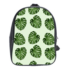 Leaf Pattern Seamless Background School Bags(large) 