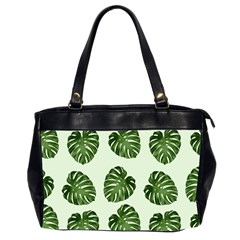 Leaf Pattern Seamless Background Office Handbags (2 Sides)  by BangZart