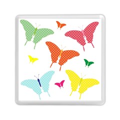 Beautiful Colorful Polka Dot Butterflies Clipart Memory Card Reader (square)  by BangZart