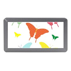 Beautiful Colorful Polka Dot Butterflies Clipart Memory Card Reader (mini) by BangZart