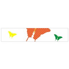 Beautiful Colorful Polka Dot Butterflies Clipart Flano Scarf (small)