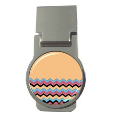 Chevrons Patterns Colorful Stripes Money Clips (round)  by BangZart