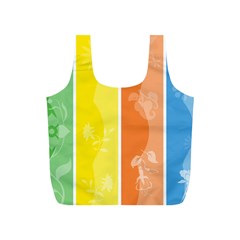 Floral Colorful Seasonal Banners Full Print Recycle Bags (s) 