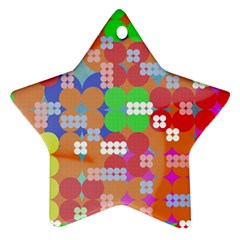 Abstract Polka Dot Pattern Ornament (star) by BangZart