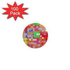 Abstract Polka Dot Pattern 1  Mini Magnets (100 Pack)  by BangZart