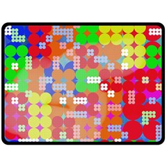 Abstract Polka Dot Pattern Double Sided Fleece Blanket (large) 