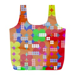 Abstract Polka Dot Pattern Full Print Recycle Bags (l) 