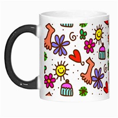 Cute Doodle Wallpaper Pattern Morph Mugs