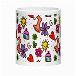 Cute Doodle Wallpaper Pattern Morph Mugs Center