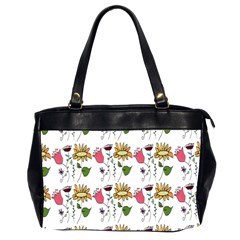 Handmade Pattern With Crazy Flowers Office Handbags (2 Sides) 