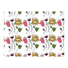 Handmade Pattern With Crazy Flowers Double Sided Flano Blanket (mini)  by BangZart