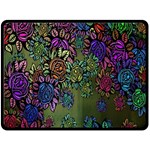 Grunge Rose Background Pattern Double Sided Fleece Blanket (Large)  80 x60  Blanket Back