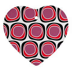 Wheel Stones Pink Pattern Abstract Background Ornament (heart) by BangZart