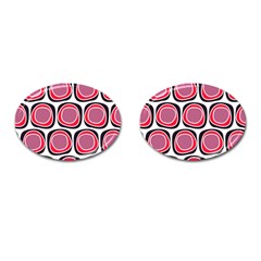 Wheel Stones Pink Pattern Abstract Background Cufflinks (oval) by BangZart