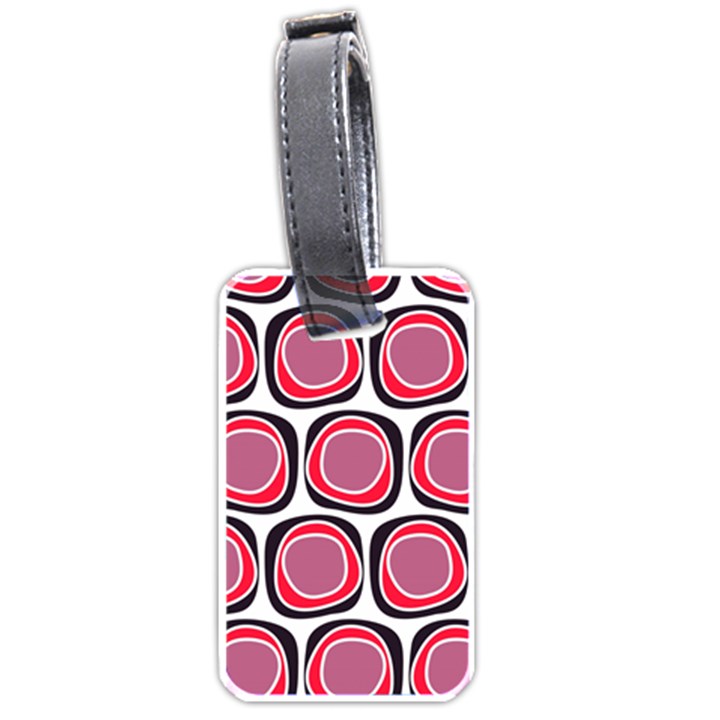 Wheel Stones Pink Pattern Abstract Background Luggage Tags (One Side) 