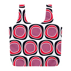 Wheel Stones Pink Pattern Abstract Background Full Print Recycle Bags (l) 
