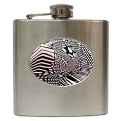 Abstract Fauna Pattern When Zebra And Giraffe Melt Together Hip Flask (6 Oz) by BangZart