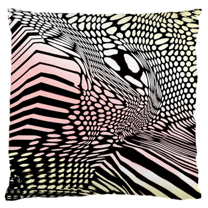 Abstract Fauna Pattern When Zebra And Giraffe Melt Together Large Cushion Case (One Side)