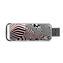 Abstract Fauna Pattern When Zebra And Giraffe Melt Together Portable Usb Flash (two Sides) by BangZart
