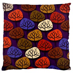 Colorful Trees Background Pattern Large Cushion Case (one Side) by BangZart