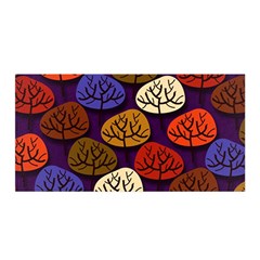 Colorful Trees Background Pattern Satin Wrap